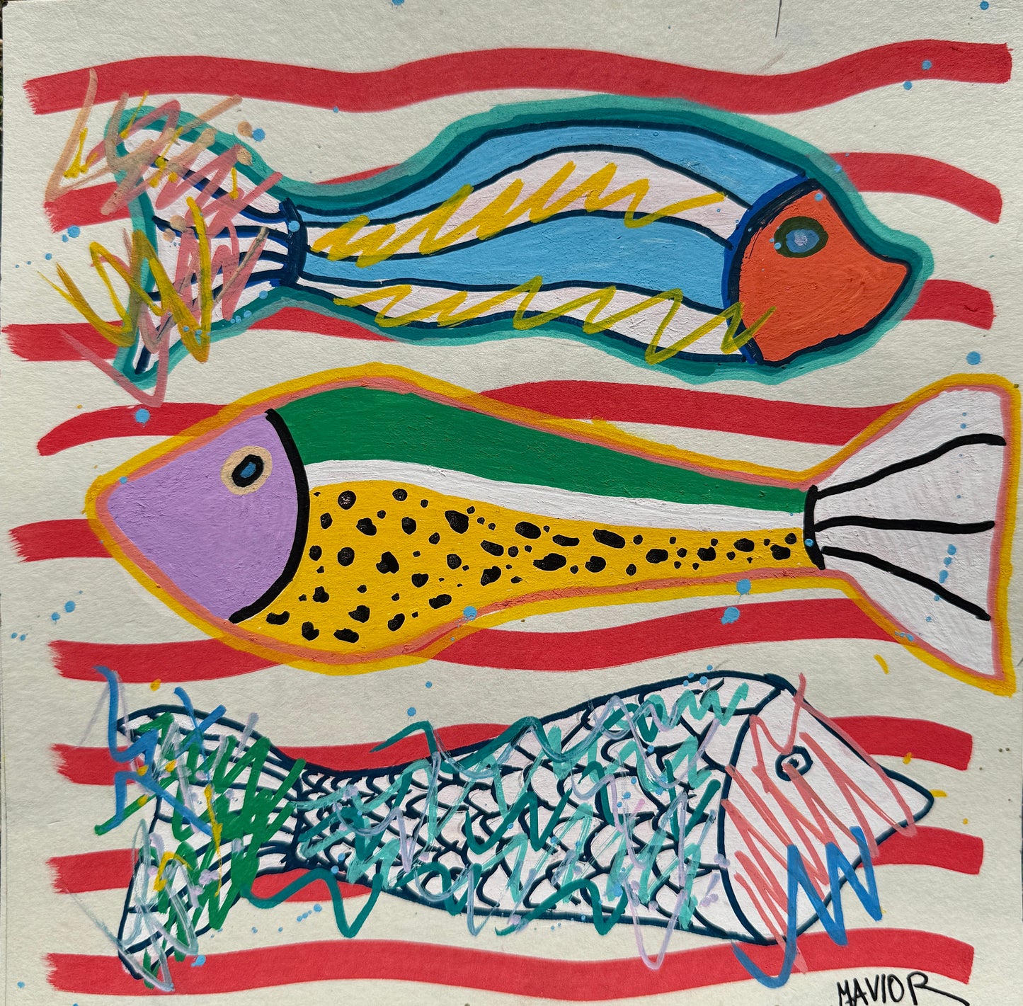 FISH STUDY 1/1 POSTCARD